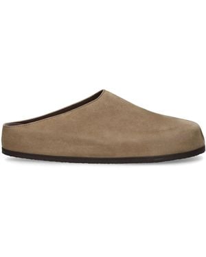 Studio Nicholson Nubuck Suede Slip-On Clogs - Brown
