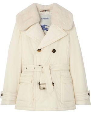 Burberry Hertford Padded Trench Jacket - Natural
