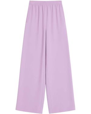 Valentino Garavani Silk Wide-Leg Trousers - Purple