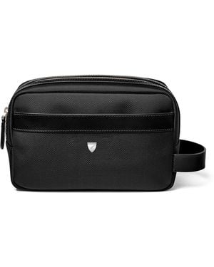 Aspinal of London Logo-Detail Wash Bag - Black