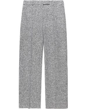 Tom Ford Tweed Sequinned Chevron Pants - Grey