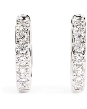 Harrods And Diamond Huggie Earrings - Metallic