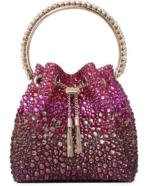 Jimmy Choo Bon Bon Embellished Top-Handle Bag - Red