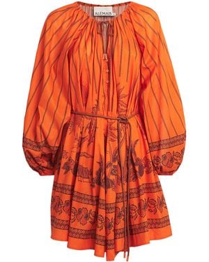 ALÉMAIS Cotton Boathouse Shift Dress - Orange