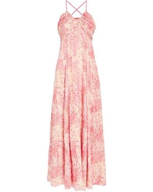 MAX&Co. Silk-blend Metallic Printed Dress - Pink