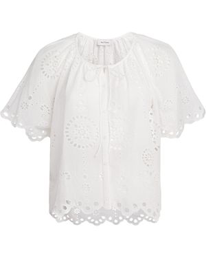 Matteau Cotton Broderie Anglaise Blouse - White
