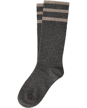 Brunello Cucinelli Cashmere-Blend Sparkling Knit Socks - Gray
