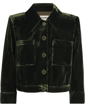 L'Agence Velvet Jia Jacket - Black