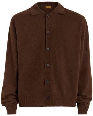 LE17SEPTEMBRE Wool-Alpaca Collar Cardigan - Brown