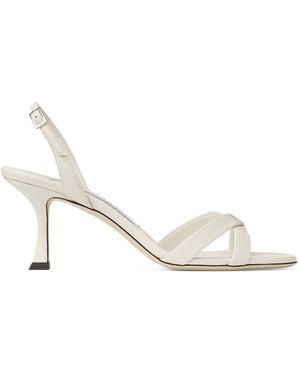 Jimmy Choo Elsy 70 Leather Heeled Sandals - White