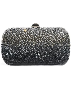 Rodo Satin Embellished Clutch Bag - Grey