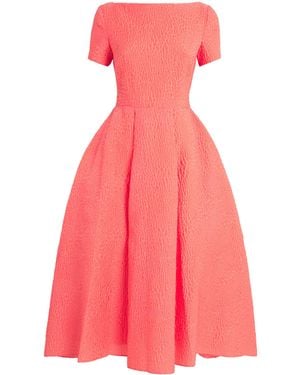 ROKSANDA Cloqué Vaela Midi Dress - Pink