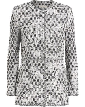 LIBEROWE Tweed Tailored Diya Jacket - White
