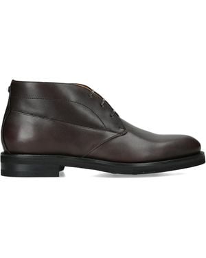 Ferragamo Leather Settimo Ankle Boots - Black