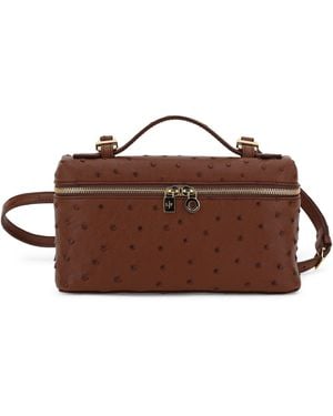 Loro Piana Ostrich Extra Pocket L19 Bag - Blue