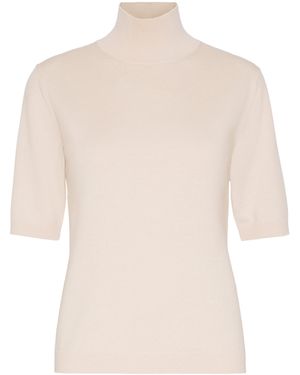 Max Mara Wool Roll-Neck Sweater - White