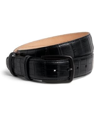 Elliot Rhodes Alligator Leather Belt - Black
