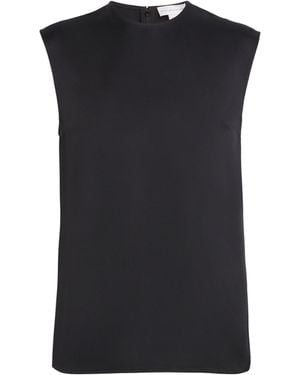 Stella McCartney Satin Sleeveless Blouse - Black