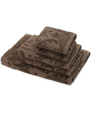 Dolce & Gabbana Set Of 5 Cotton Jacquard Bath Towels - Brown