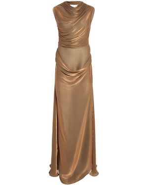 Sandra Mansour Charmeuse Tension Douce Gown - Natural