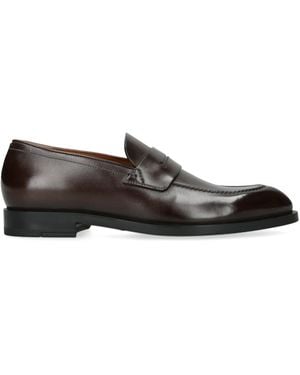 ZEGNA Leather L'Asola Loafers - Black