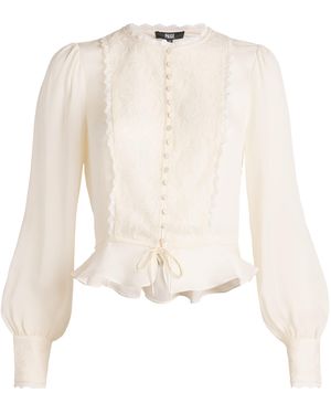 PAIGE Silk Britt Blouse - White