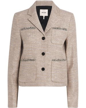 ME+EM Metallic Tweed Jacket - Natural