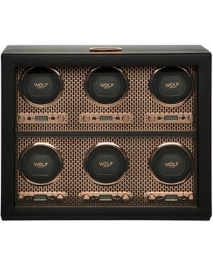 Wolf Axis 6-Piece Watch Winder - Black