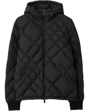 Burberry Check Doversgreen Puffer Jacket - Black