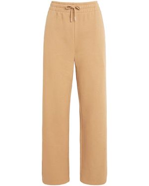Harrods Cotton Jersey Wide-Leg Joggers - Natural