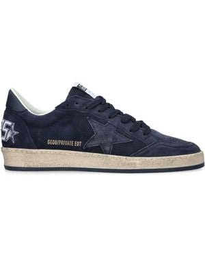 Golden Goose Suede Ball Star Trainers - Blue