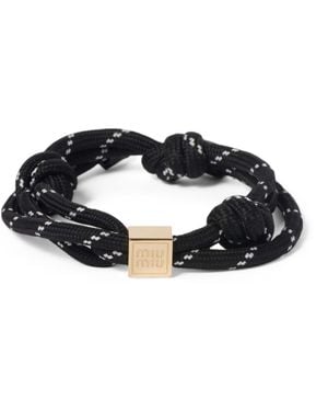 Miu Miu Cord Bracelet - Black