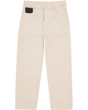 Drole de Monsieur Corduroy-Pocket Straight Jeans - Natural