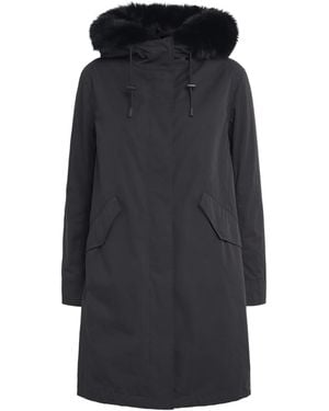 Yves Salomon Waterproof Fox-Rabbit Fur Parka - Black