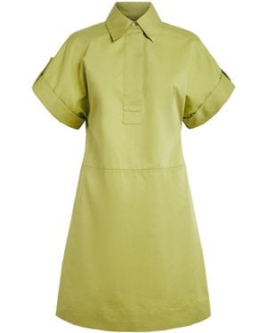 JOSEPH Cotton-Linen Ali Mini Dress - Green