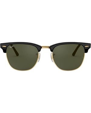Ray-Ban Ebony Clubmaster Sunglasses With Green Lenses Rb3016 49 - Multicolour