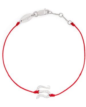 RedLine And Diamond Snake String Bracelet - Red