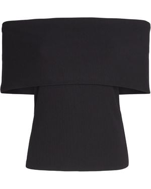 PAIGE Off-The-Shoulder Rosarita Top - Black