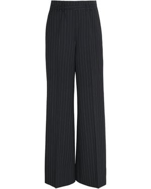 ME+EM Pinstripe Wide-Leg Trousers - Black
