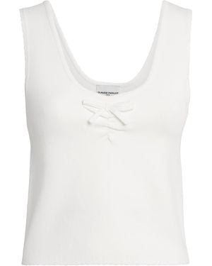 Claudie Pierlot Bow-Detail Knit Tank Top - White