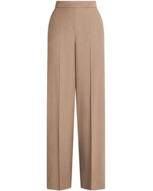 JOSEPH Haxley Wide-Leg Trousers - Natural