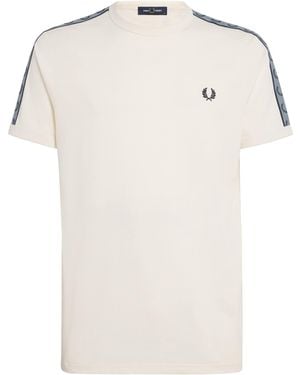 Fred Perry Cotton Logo Tape T-Shirt - White
