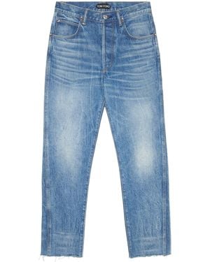 Tom Ford Melanie High-Rise Straight Jeans - Blue