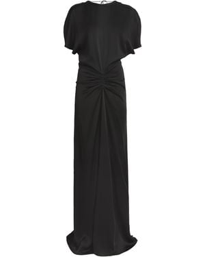 Victoria Beckham Gathered-Waist Maxi Dress - Black
