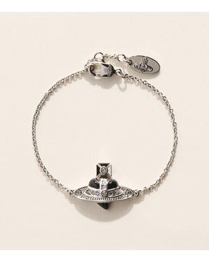Vivienne Westwood New Diamante Heart Bracelet - Natural