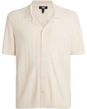 PAIGE Knitted Stripe Copley Shirt - White