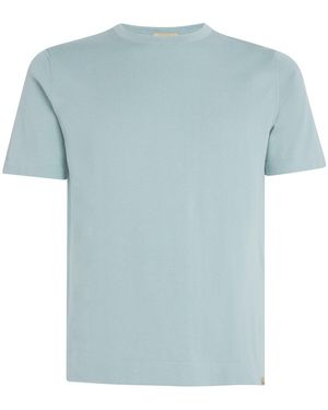 Woolrich Cotton Knitted T-Shirt - Blue