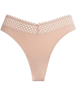 Wolford Romantic Net Thong - Pink