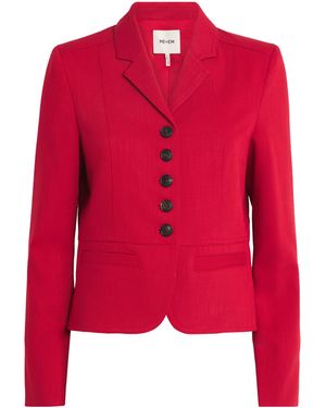 ME+EM Cropped Utility Blazer - Red