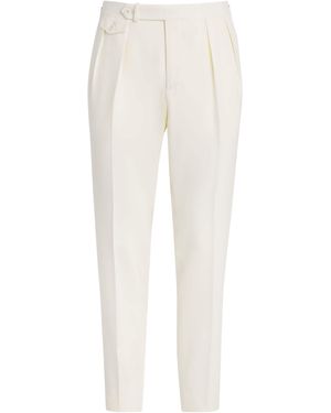 Polo Ralph Lauren Wool Barathea Pleated Trousers - White